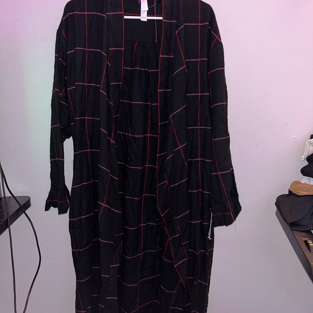Black and Red Checkered Robe